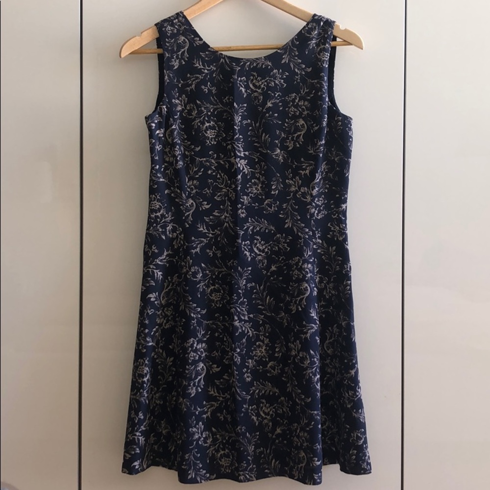 Blue & White Floral Dress